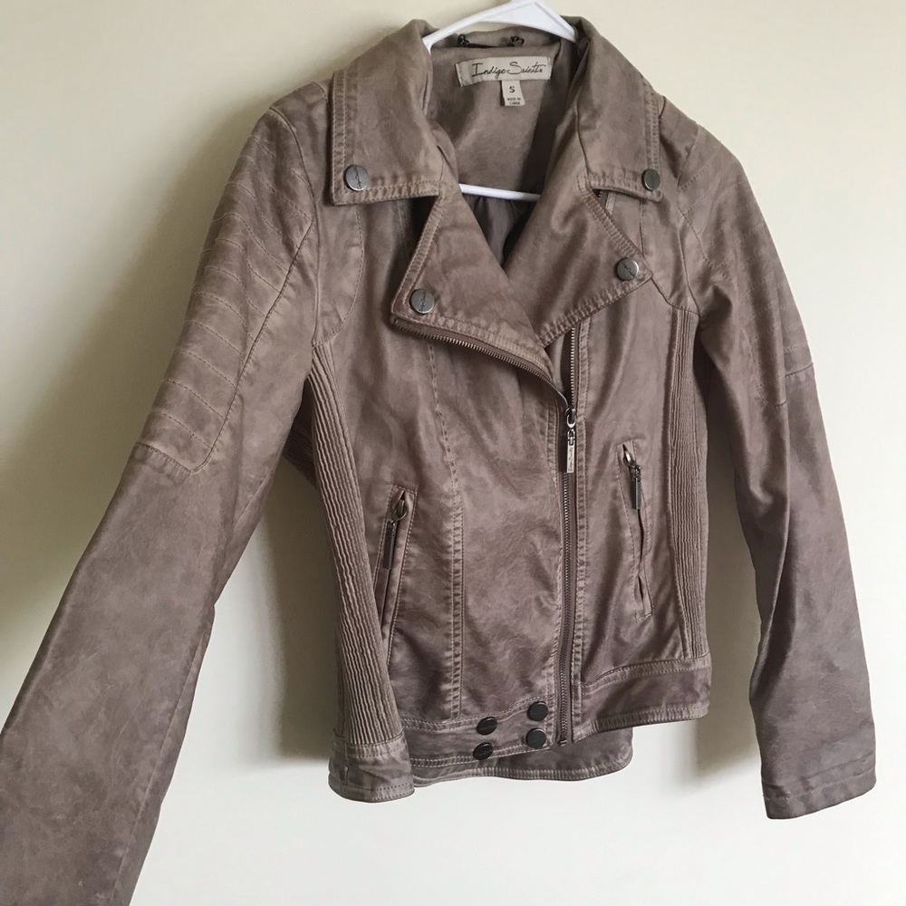 Faux leather jacket